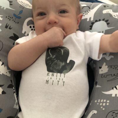 Knitt in the Mitt Onesie