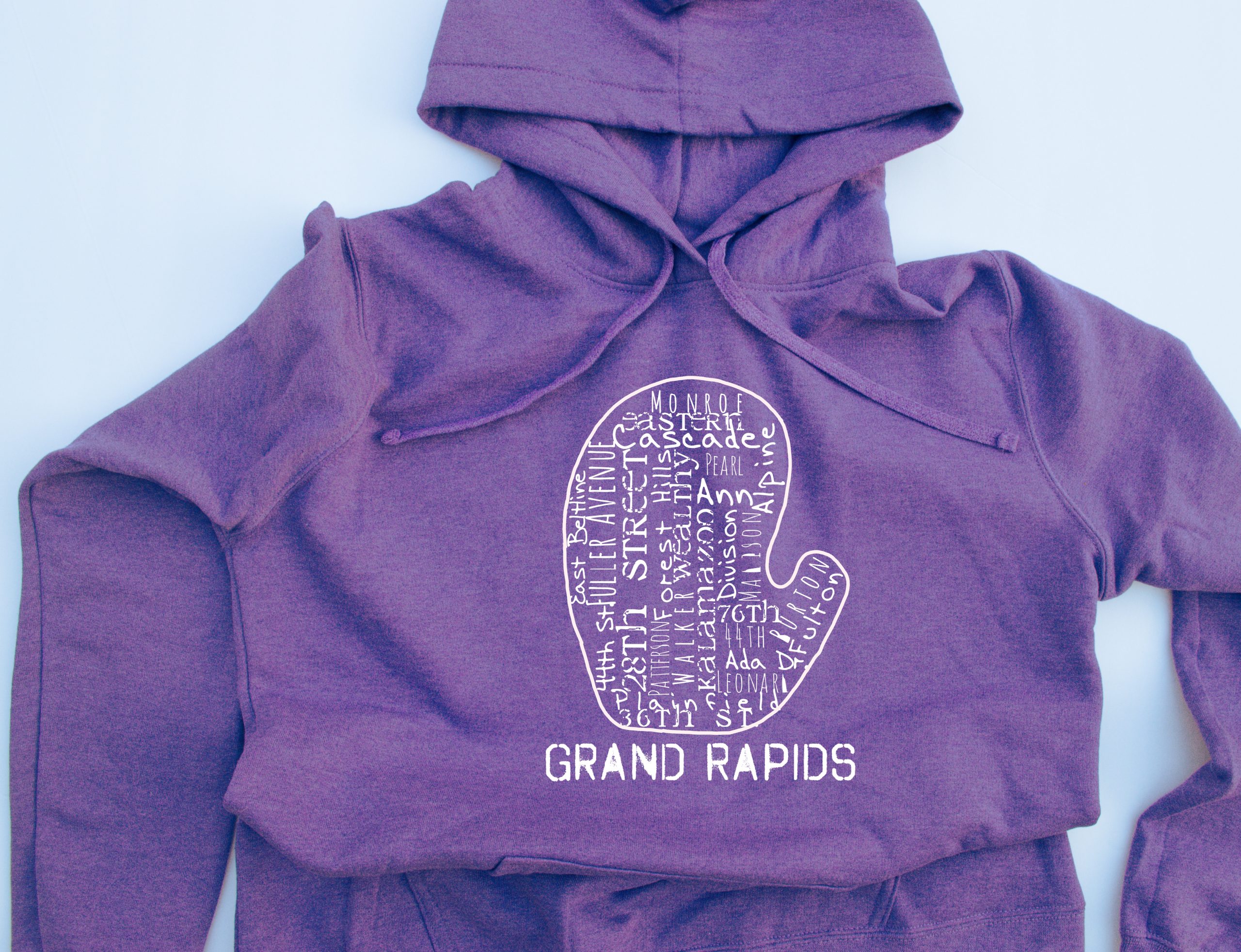 GR WORDS PURPLE SWEATSHIRT